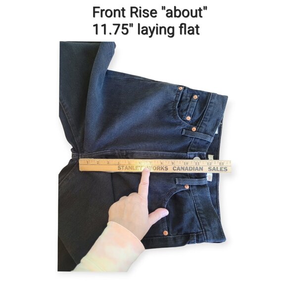 Levis Ribcage Wide Leg Jeans Black Size 25 Super High Rise Vintage Fit - Picture 11 of 16